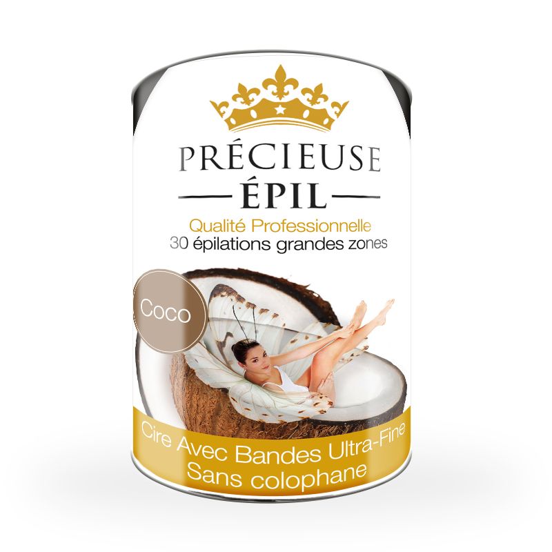 Pot de cire coco precieuse-epil avec-bande 800g sans colophane